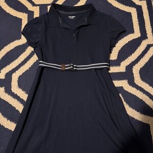 Navy Blue Preppy Dress Big Girls XL